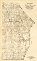 Vintage Map of Racine County, Wisconsin 1893