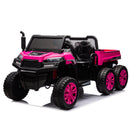 24V 2-Seater UTV-XXL Ride On Truck with Dump Bed for kid,Ride On 4WD UTV with 6 Wheels,Foam Tires, Suitable for Off-Roading,remote control,Three-Point Safety Harness