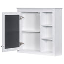 Bathroom Vanity With Medicine Cabinet, Royal Mirror Cabinet, Modern Bathroom Storage Cabinet With 2 Soft Closing Doors And 4 Drawers by HouseOfZazla
