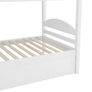 Twin L-Shaped Bunk Bed With Trundle - White by HouseOfZazla