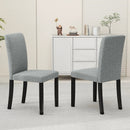 Dining Chair Set of 2 Mid-Century Modern Chairs with Rubber Wood Legs-Gray by LJGDeals