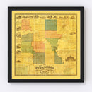 Vintage Map of Winnebago County, Wisconsin 1862