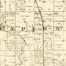 Vintage Map of Blue Earth County, Minnesota 1879