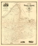 Vintage Map of Dakota County, Minnesota 1874