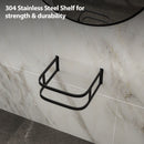 Wall Mounted Bathroom Sink With Towel Bar & Overflow - White / Black by HouseOfZazla
