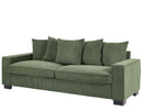 Luxe Sofa With 5 Matching Toss Pillows, Sleek Design, Spacious And Comfortable 3 Seater Couch by HouseOfZazla