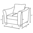 Alcazar - Arm Accent Chair - Gray by HouseOfZazla