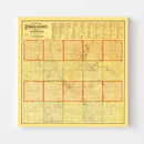 Vintage Map of Freeborn County, Minnesota 1878