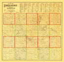Vintage Map of Freeborn County, Minnesota 1878