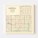 Vintage Map of Isanti County, Minnesota 1898