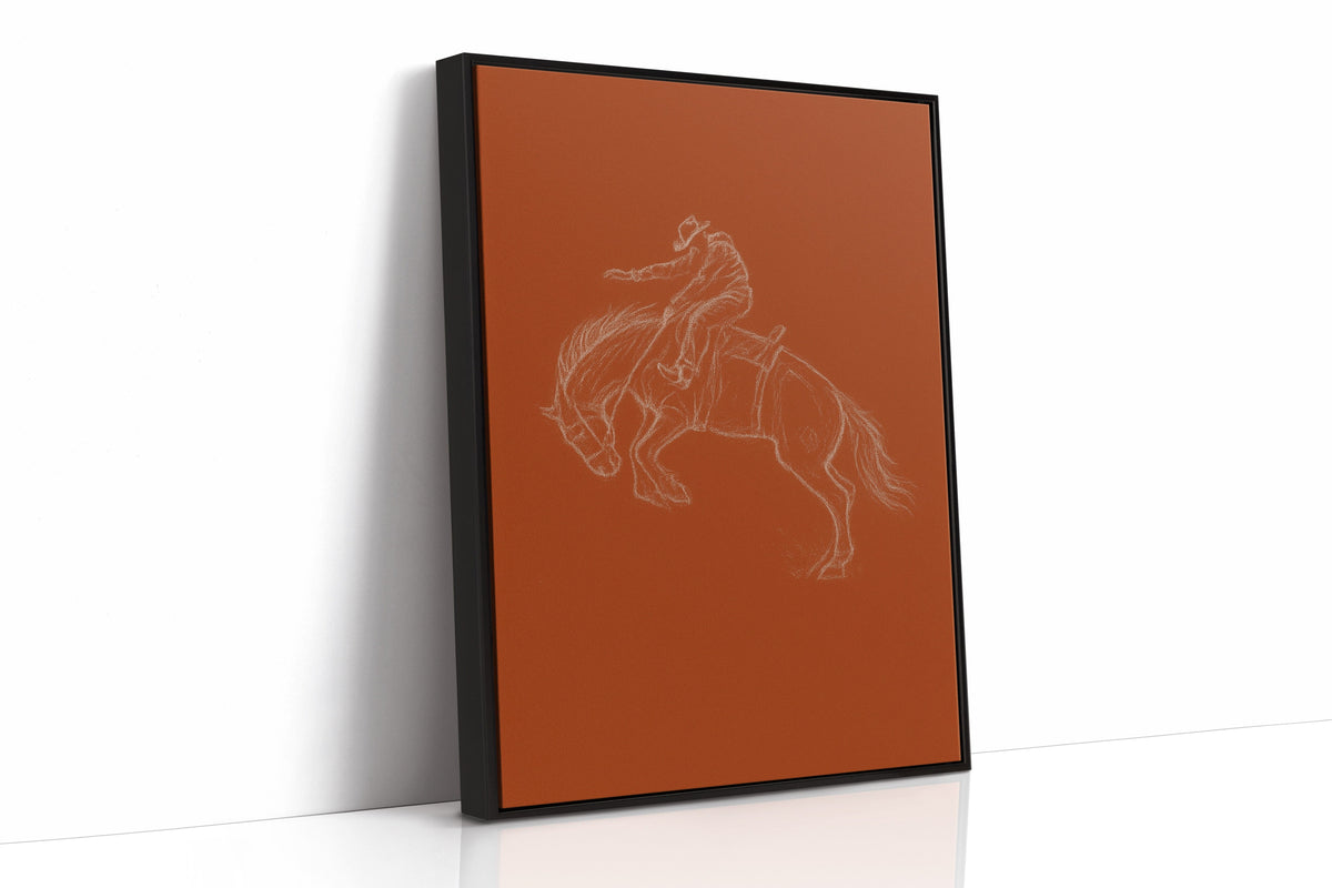 Minimalist Bronco Rider Sketch, photo 19 of 19