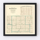 Vintage Map of Isanti County, Minnesota 1898