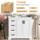 Bathroom Vanity With Sink, Soft Close Doors, Adjustable Shelf & 3 Drawers by HouseOfZazla