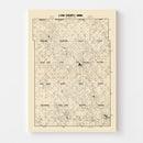 Vintage Map of Lyon County, Minnesota 1884