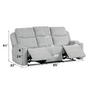 Galya - Motion Sofa - Light Gray Chenille by Unique Piece Furniture
