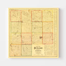 Vintage Map of McLeod County, Minnesota 1880