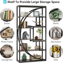 5 Tier Etagere Bookshelf With 8 Open Shelves Organizer For Living Room by HouseOfZazla