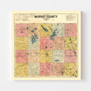 Vintage Map of Murray County, Minnesota 1898