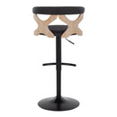 Gardenia - Contemporary Adjustable Barstool & Swivel With Rounded T Footrest (Set of 2)