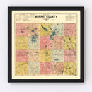 Vintage Map of Murray County, Minnesota 1898