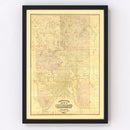 Vintage Map of Ramsey County, Minnesota 1885