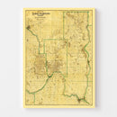 Vintage Map of Washington County, Minnesota 1887