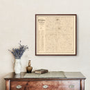 Vintage Map of Steele County, Minnesota 1879