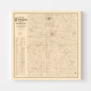 Vintage Map of Steele County, Minnesota 1879