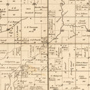 Vintage Map of Steele County, Minnesota 1879