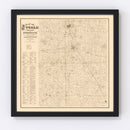 Vintage Map of Steele County, Minnesota 1879