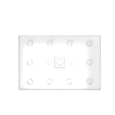 Shower Base, Center Drain With Durable Construction - Gloss White by HouseOfZazla