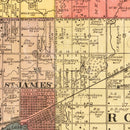 Vintage Map of Watonwan County, Minnesota 1898