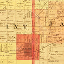 Vintage Map of Butler County, Iowa 1897