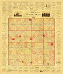Vintage Map of Butler County, Iowa 1897