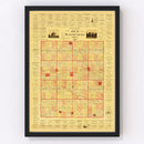 Vintage Map of Butler County, Iowa 1897