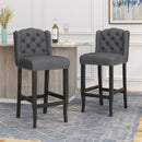 Vienna Contemporary Fabric Tufted Wingback Counter Stools (Set of 2) by HouseOfZazla