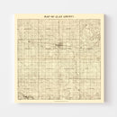 Vintage Map of Clay County, Iowa 1896