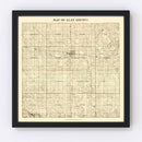 Vintage Map of Clay County, Iowa 1896