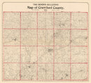 Vintage Map of Crawford County, Iowa 1898
