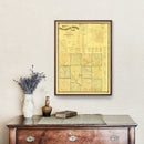 Vintage Map of Jefferson County, Iowa 1871