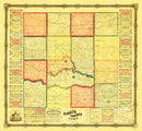 Vintage Map of Keokuk County, Iowa 1861