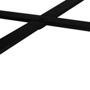 31.29" Modern Retro Splicing Round Coffee Table, Fir Wood Table Top with Cross Legs Metal Base