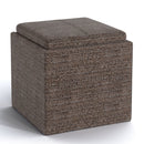Rockwood - Upholstered Cube Storage Ottoman With Tray by Unique Piece Furniture