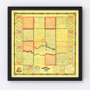 Vintage Map of Keokuk County, Iowa 1861