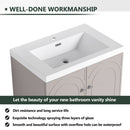 Contemporary Freestanding Bathroom Vanity With Resin Sink & Soft-Close Cabinet Doors