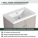 Contemporary Freestanding Bathroom Vanity With Resin Sink & Soft-Close Cabinet Doors by Unique Piece Furniture