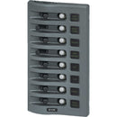 Blue Sea 4378 WeatherDeck Water Resistant Circuit Breaker Panel - 8 Position - Grey