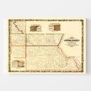 Vintage Map of Louisa County, Iowa 1858