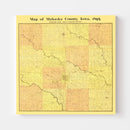 Vintage Map of Mahaska County, Iowa 1895
