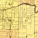 Vintage Map of Mahaska County, Iowa 1895